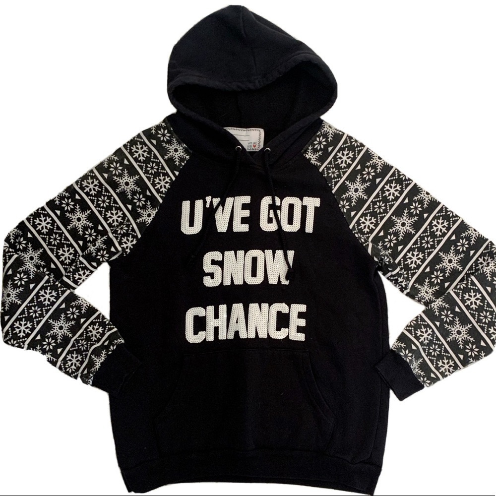 🛍 With Love Derek Sequin Snow Chance Hoodie
